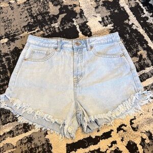 wild fable Light Wash Frayed Hem Denim Shorts